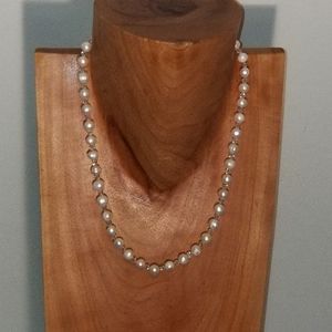 Freshwater cultured pearls and crystal necklace